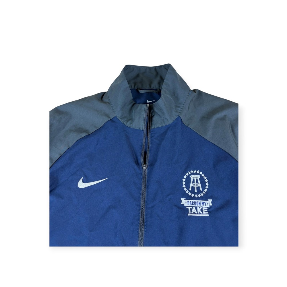 Nike Dri-FIT full zip Jacket Mens XL Navy Blue Pardon My Take Barstool Sports